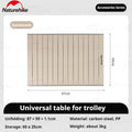 Naturehike Universal Trolley Table Board Portable Lightweight Outdoor Camping Folding Egg Roll Table Style Carbon Steel Picnic Tabletop Heavy Duty