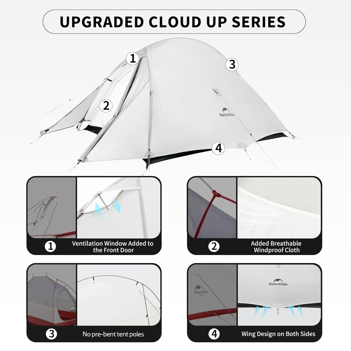 Naturehike Cloud Up™ UL 2-Person Ultralight Backpacking Tent (2026)