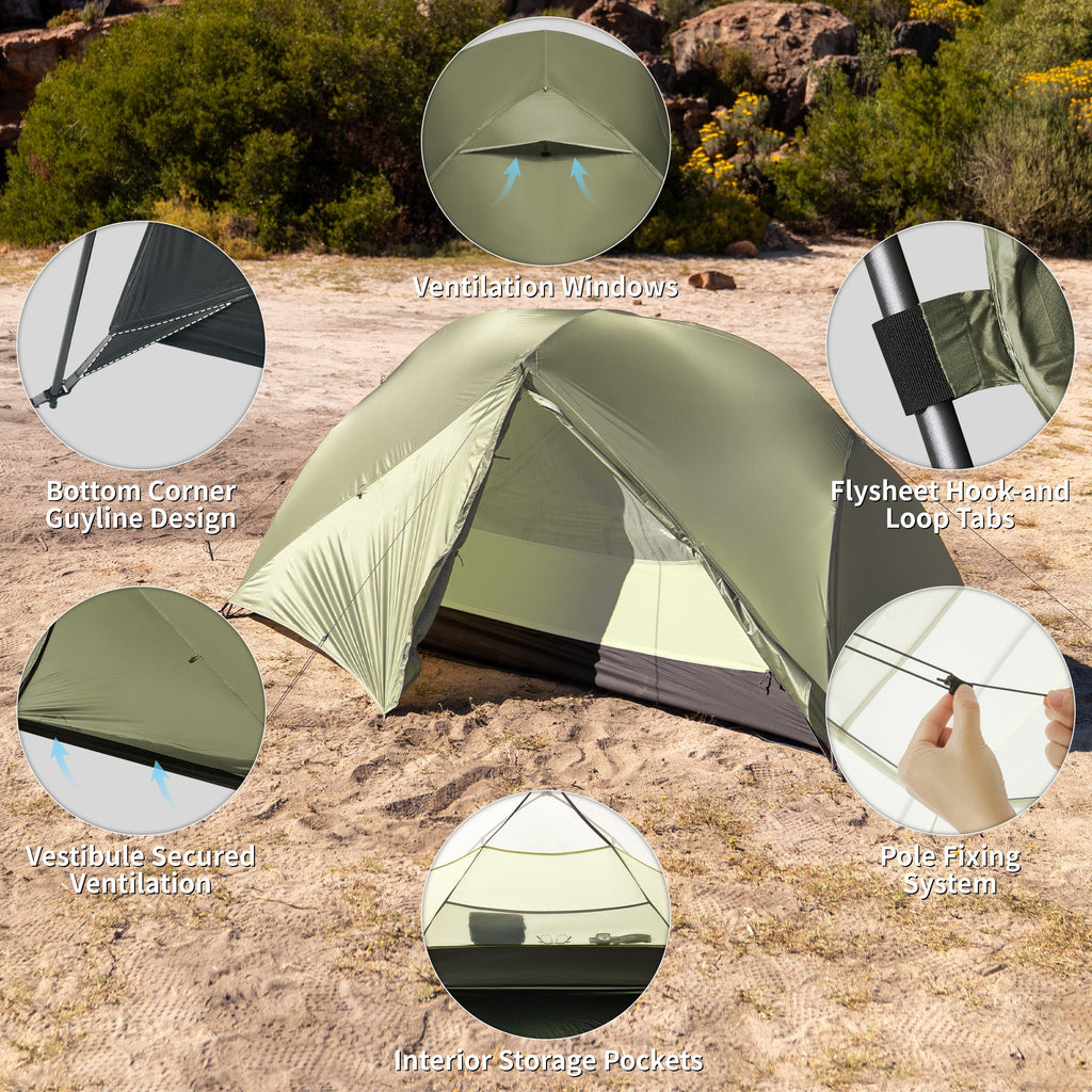 Mongar™ Pro 1-Person Ultralight Backpacking Tent