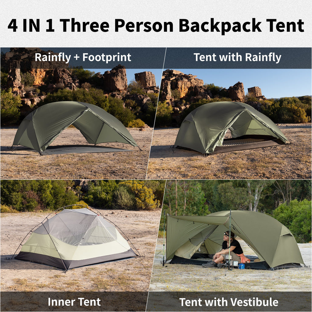 Mongar™ Pro 3-Person Ultralight Backpacking Tent