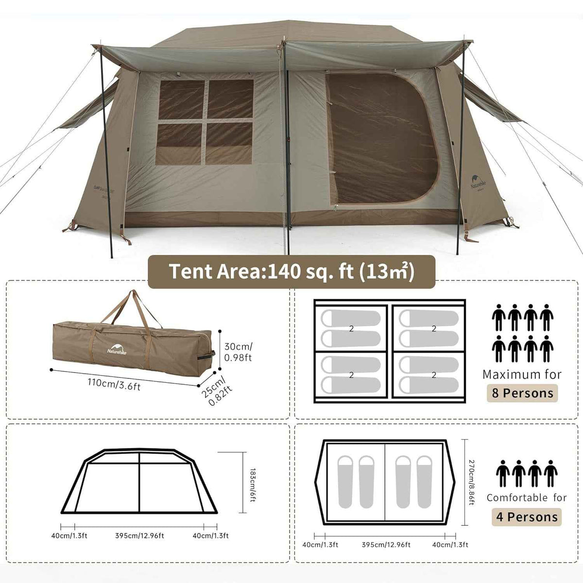 Village™ 13 6-Person Instant Cabin Tent